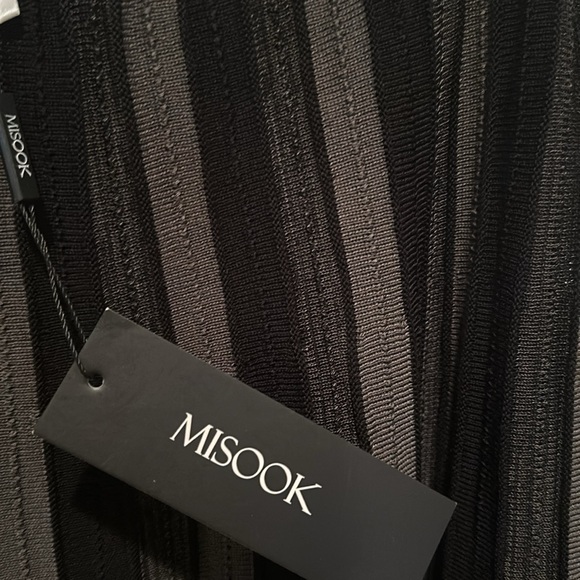 Misook new with tags black gray textured skirt sz XL, great for summer! ☀️👀 - Picture 2 of 7
